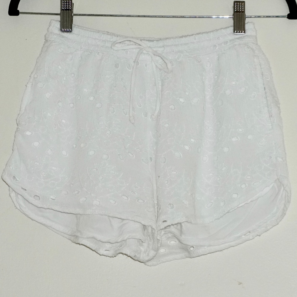 Hollister White Eyelet Shorts